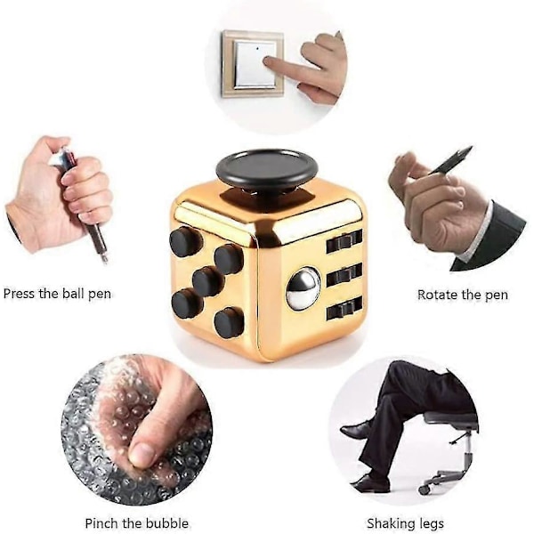 Anti-stress Kub Fidget Cube Sensorisk Leksak För Stress- Och Ångestlindring Tidshöjande Leksak Fingerleksak För Kontor, Klassrumsleksak Present