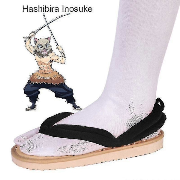 Heta Anime Demon Slayer Kimetsu No Yaiba Cosplay Tillbehör Kamado Nezuko Cosplay Träskor Kimono Flip-Flops Geta Tofflor Skor