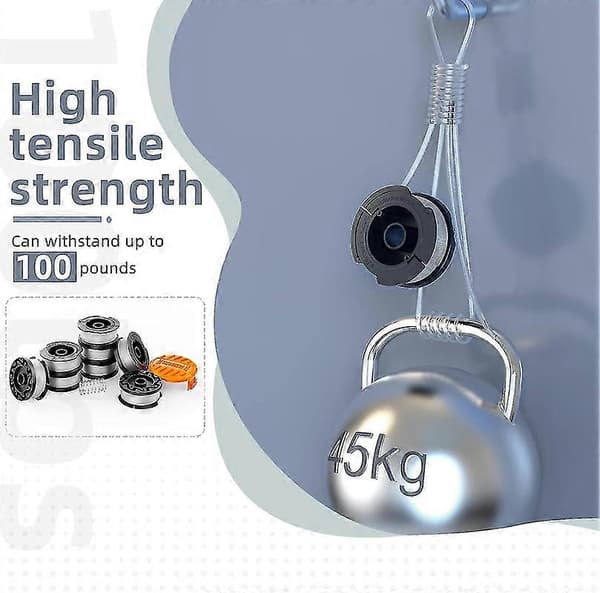 Græstrimmerspole til Black Decker - Trimmerline (diameter 1,65 mm, 9 m længde, 8 udskiftningsspoler + 2 hætter + 2 fjedre) [DB]