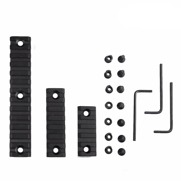 M-Lok Picatinny Rail Tool Rail Aluminium Tilbehør Adapter Monteringsskinne 5-spor 7-spor 13-spor for utendørs jakt