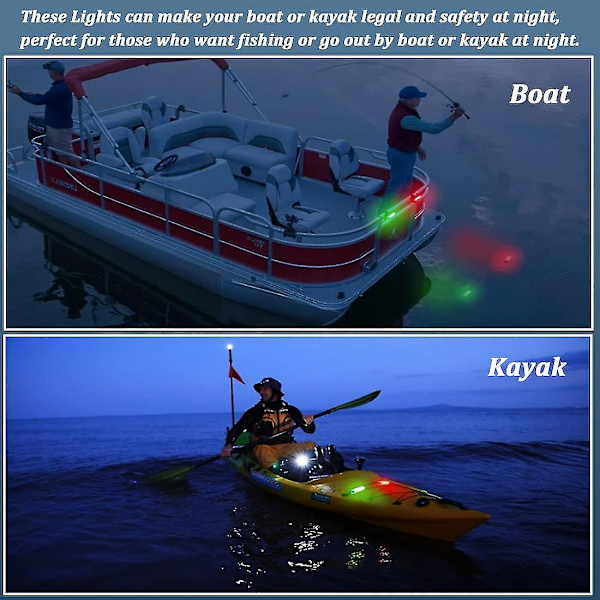 Kajak Navigationslys Baglys Batteridrevet, Vandtæt Kajaklys Kompatibel Natkajak, Paddleboardlys-K