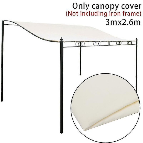 3mx2.6m 300D Canvas Vattentätt Tälttak Solskydd Tyg Utomhusöverdrag Z60384