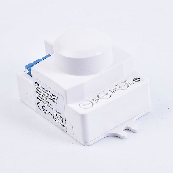 Mikrobølge Sensor Switch 5.8ghz Hf 220v Led 360 Graders Radar Bevægelsessensor White 1PC