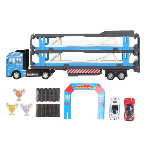 Mega Hauler Truck Alloy Transport Car Carrier Truck Toy With Ejection Race Track For Children 59.1in  [DmS]