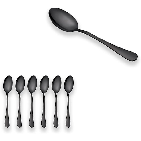 Titanium Sort Guldbelagt Rustfrit Stål Kaffeske - 6 Pak
