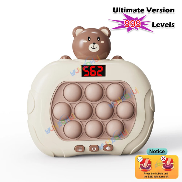 999 nivåer elektronisk popljus spelkonsol med LED-skärm för vuxna barn fidget toys Jul Halloween-presenter No.5057