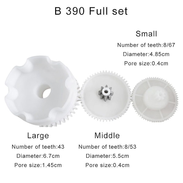 1 Set Elektriska Barnbilsväxlar i Plast 550 Växellåda Växel för Barnens Elektriska Fordon Växel för 390 Växellåda RC Leksakspartstillbehör [DmS] B 550 Full set