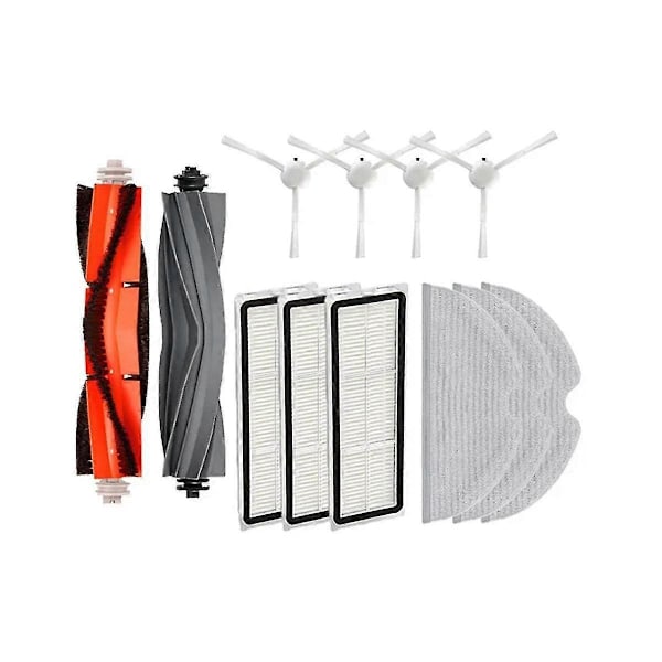 Rullehoved, sidebørste, HEPA-filter, moppklut, reservedeler for Bot D10s / D10s Pro robotstøvsuger As Shown