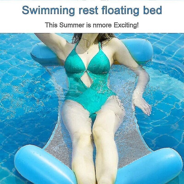 Uppblåsbar flytande vattenhängmatta pool lounge säng simstol vatten soffa säng Orange