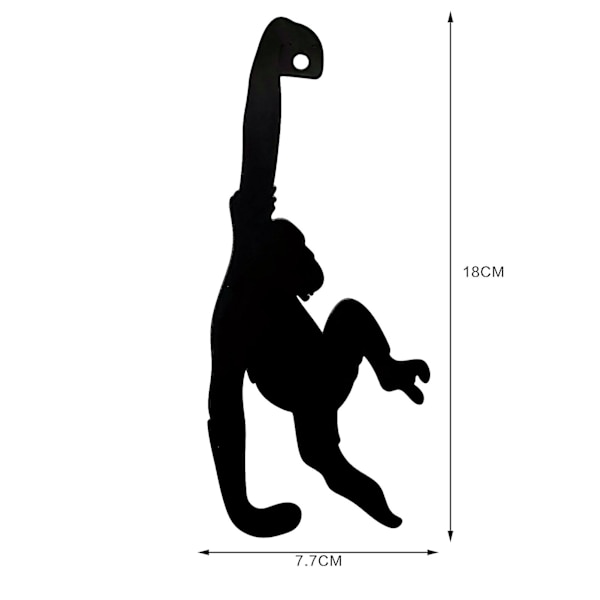 Luovu Banana-koukku Musta Metalli Koukku Apina Gorilla Banana-teline Avaimet Ripustuskoukku Vaatteiden SäilytystelineBY