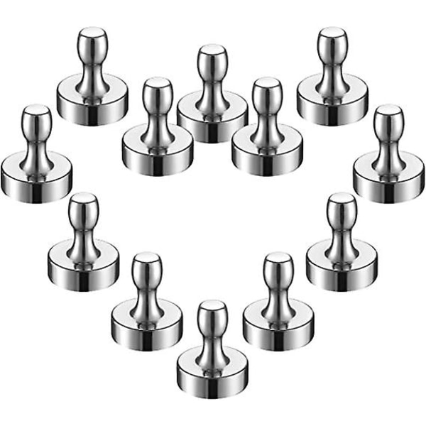 (15 X 18mm) 12 Stykker Kjeglemagneter Ekstra Sterke Store, Neodymmagneter Med Håndtak For Magnetisk Tavle Oppslagstavle Whiteboard Kjøleskap Kontor([HK])