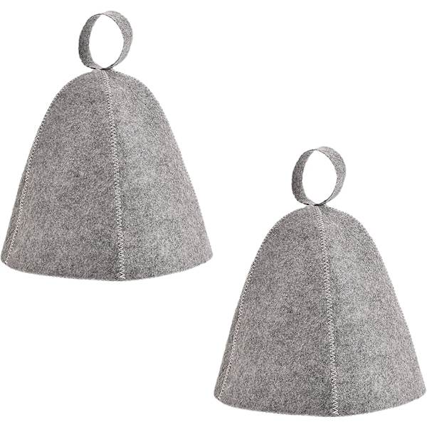 2 stycken värmeisolerande filt bastuhatt Bastuhatt Bastuhatt Bastuhuva Bastutillbehör för män och kvinnor Varm och torr ångbastu Skydda huvudet från värme