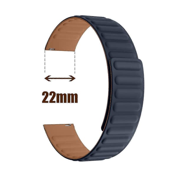 Rem til Honor Magic Watch / Watch GS3 Fleksibel Magnetisk Fastgørelse Navy