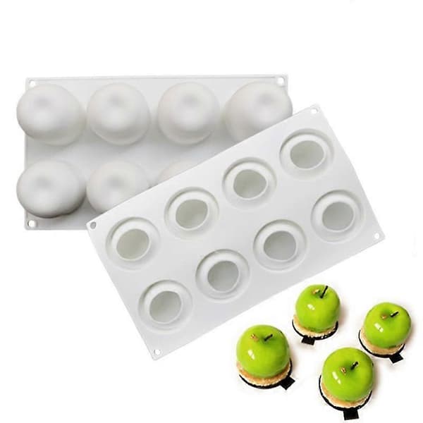 8 Huls Æble Silikonform, Ikke-klæbende Silikonform - Silikonform For Muffins