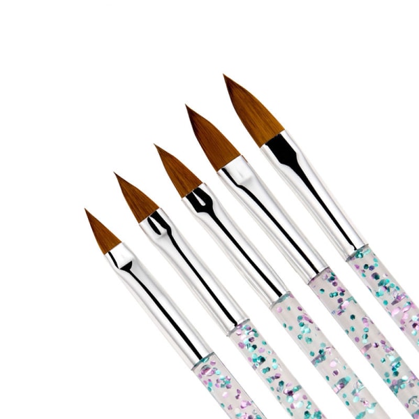 5st Exklusiva akryl/UV Penslar naglar multicolor
