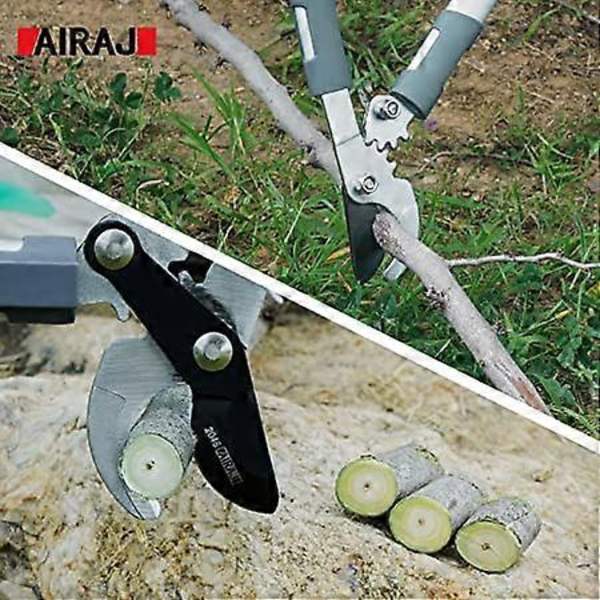 ZK-Bypass beskjæringssaks 45 cm med girklippesystem for å klippe greiner tykkere enn 30 mm, SK-5 stålblader og Teflon-belegg, robust aluminiumsgrep