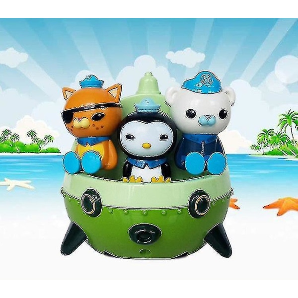 Octonauts Pull Back Bil Båd Model Barnacles Kwazii Peso Anime Actionfigur Legetøj Til Børn Baby Børn Fødselsdag Gave Kwazii NO BOX