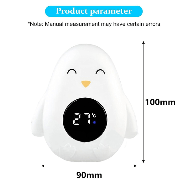 Baby badetermometer, badevandstermometer, LED badetermometer, baby badelegetøj, baby bade- og termometerBY White Penguin