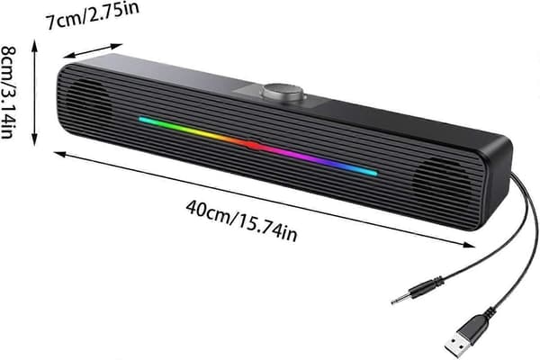 Desktop Computer Soundbar, Kompakte Computerhøjttalere, Trådløs Desktop Højttaler