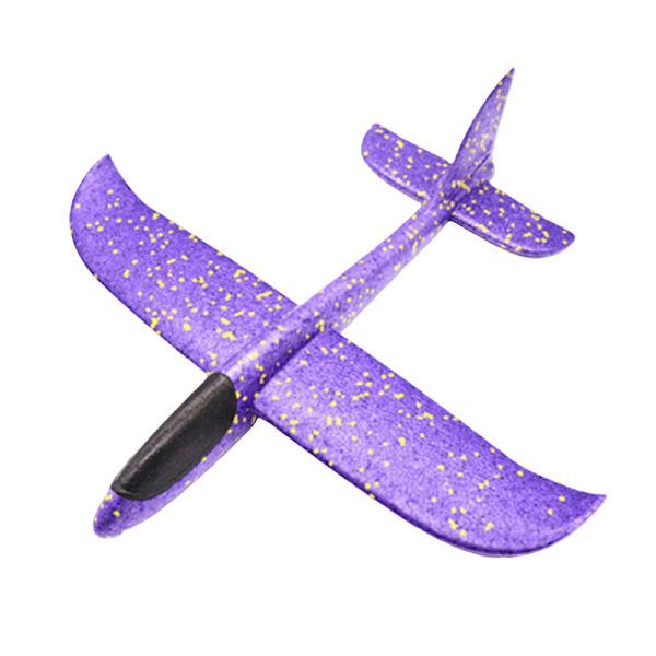 Sjov Skumflyvemaskine Med Blinkende Lys 48cm Legetøjsfly Velegnet Til Udendørs Legetøj [DmS] Purple No Light