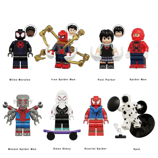 Spider-Man Minifigur Byggklossar Leksakssats för Barn [DmS] N