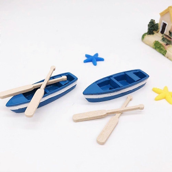 24 Par Strandstil Miniatyrpaddlar Båttillbehör Strand Dockhus Dekor Tillbehör Khaki 5.00X0.50X0.20CM