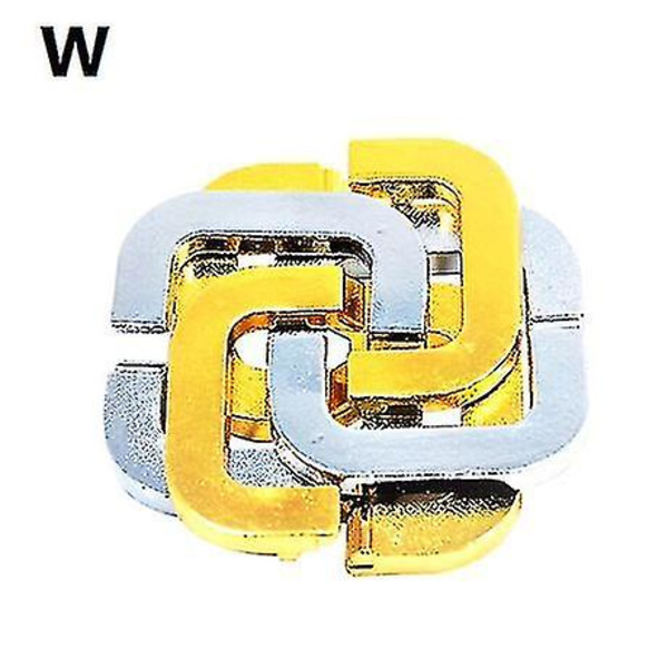 Jingdong Intelligent IQ-test Lås Hjärntestare Legering Metall Pusselspel Barn Vuxna Intelligenta Leksaker För Barn Talang Utbildningsleksak [DmS] W
