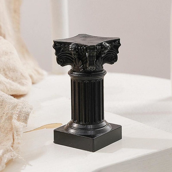 Romersk pelare grekisk kolumn staty piedestal ljusstake statyett Skulptur HfmqvBY Black