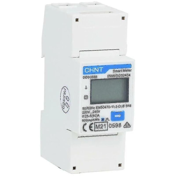 Chint G Ddsu666 220/230v 5(80)a Rs485 2p Mid Energiberegning Monofas Digital MID-kompatibel: Ja 1 stk(er) (AGE)BY