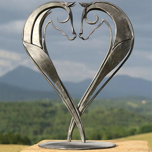Metal Hestestatue Skulptur Kunst Moderne Hjem Desk Ornament Figur HåndværkBY Love