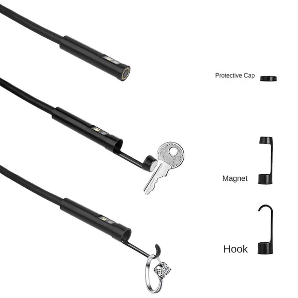 Hd 1080p Dubbel Objektiv Endoskop Kamera 9 Mjuk Tråd Usb Typ-c Pc Ip68 Vattentät Rörinspektion B