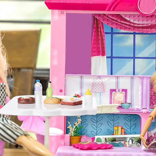 100 st Miniatyr Matmodell för Dockhus, Mini Mat Dryck Flaska Form Leksaker, Dockhustillbehör, Kök Mat Leksaker för Vuxna Tonåringar Barn