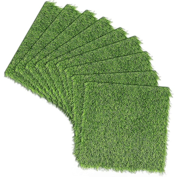 Artificial Grass, 9 Pack High Density Fake Faux Grass, Fake Grass For  Garden GiftBY