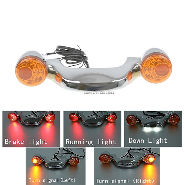 Motorcykel Baglygte Blinklys Brems Lys Bar Lampe Til Harley Touring Street Glide Road Glide Road King Fltrx Flhx 2010-2020 2021 B Turn Signal Light