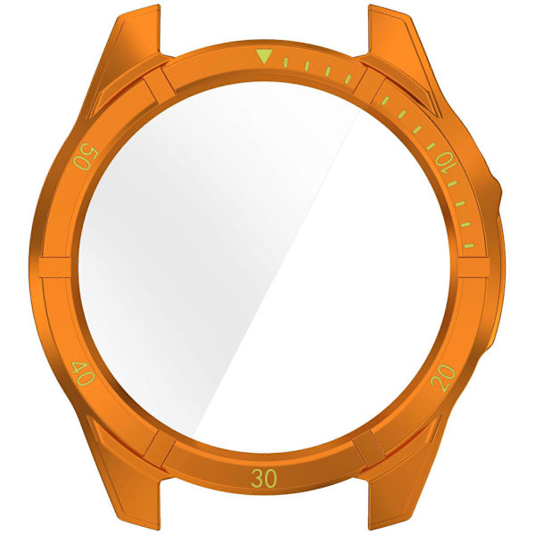 Garmin Fenix 8 51 mm:n kellokuori PC-kehyksellä ja karkaistulla lasisuojakalvolla Orange Green