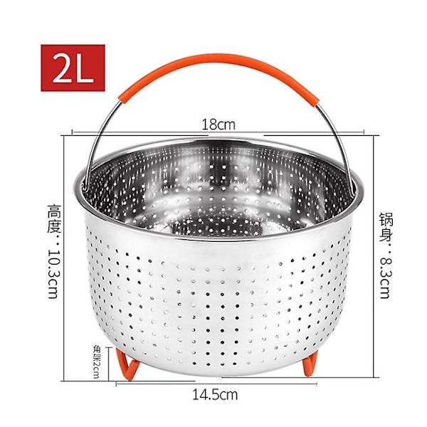 Dampkurv Instant Pot Trykkoger Liner til Dampning af Ris, Grøntsager, Frugter og Æg (FDA-certificeret) Multicolor Style B