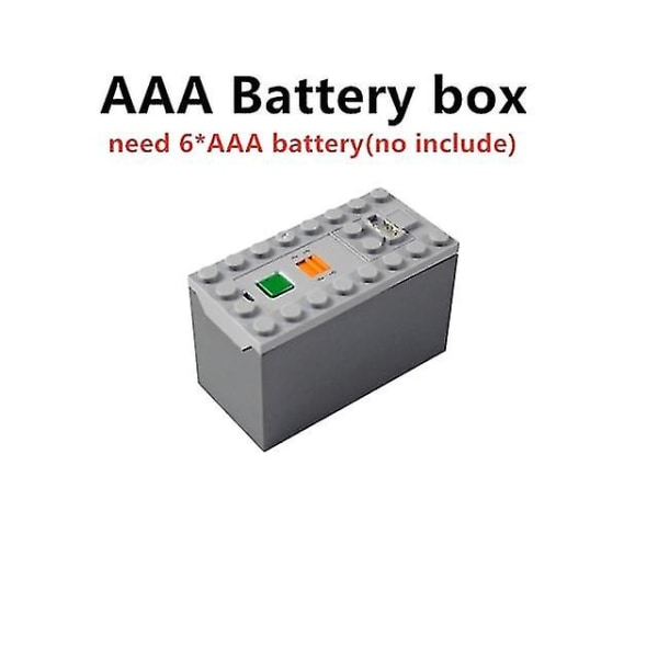 For Logo Tekniske Dele Motor Multi Power Funktioner Værktøj Servo Tog Model Sæt Byggeklodser Høj Kvalitet  [DmS] AAA-Battery-box