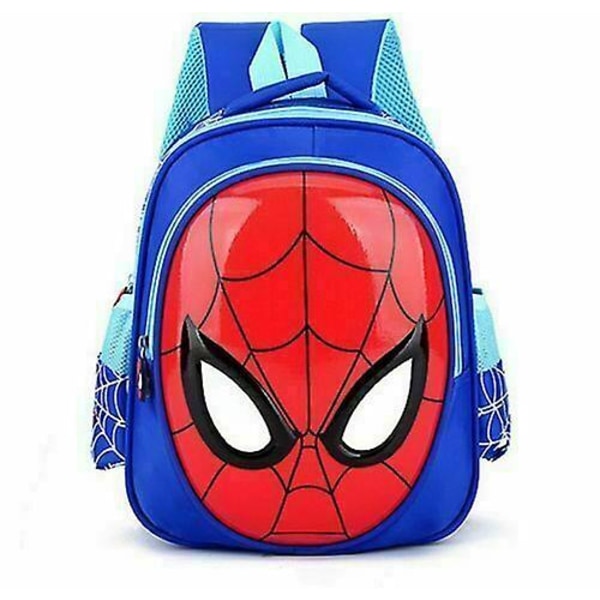 3d vattentät Spiderman-ryggsäck för barn Skolryggsäck för barn Light blue