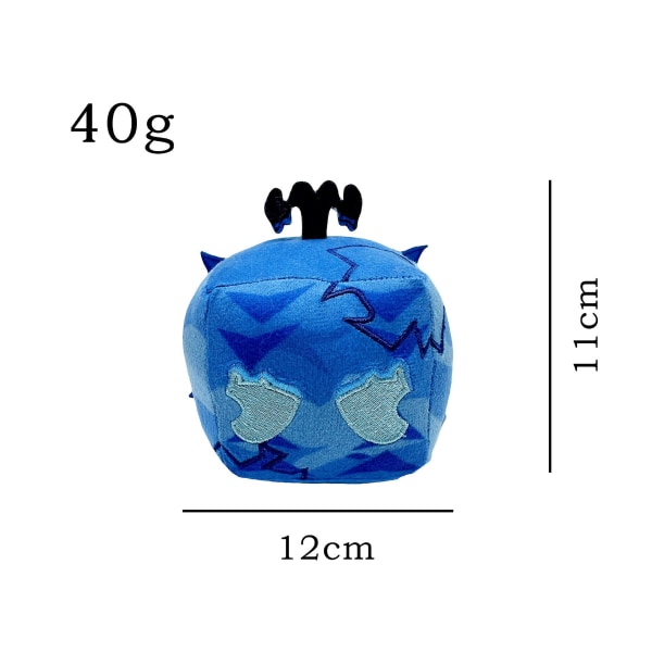 2024 Blox Fruits pehmolelu, pehmeä PP-puuvillasta valmistettu pehmustettu tyyny, 8 tuuman halailtava pehmolelu, lahja faneille lapsille DB Ice
