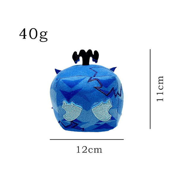 Blox Fruits Plyschleksak 2024, Mjuk PP Bomullsplyschkudde, 8” Kramplyschdjur, Present till Fans Barn DB Ice