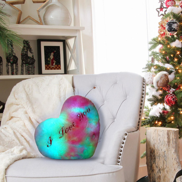 Valentine's Day Pillow Heart LED Pillow Light F