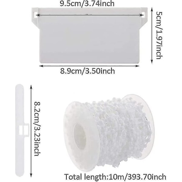Reparationssæt til lodrette persienner, tilbehør til lodrette persienner, plastikkædesamler, øverste samler, 89 mm vægtskinner