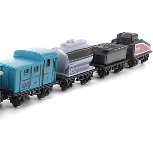 4 stk Togmodell, Mini Togleker Trekk Tilbake Damptog Modellsett Assorterte Stiler Klassisk Legering Togleke For Barn (#1)  [DmS]