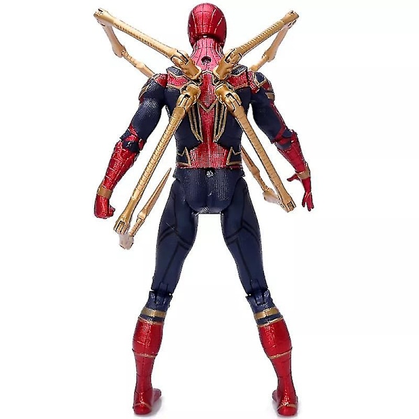 Spiderman Figur Legends Avengers Iron Spider Actionfigurer 17cm Pvc Med Lys Spider-man Dukke Figur Barn Gave