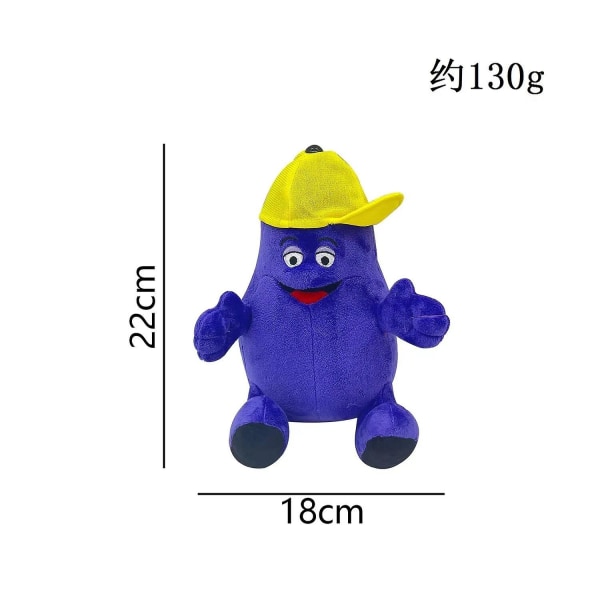 1-2 stk Grimace bursdag Grimace plysj Grimace Shake plysj fargedukke spill utstoppet dyr myk leketøy maskot flaske gave gutt barn (FMY) H About 20cm