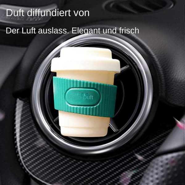 Luftfrisker ventilasjonsklips, Kaffekopp Luftfrisker, Søt Kaffekopp Bil