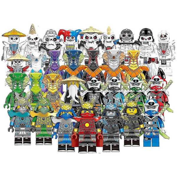 Set Of 32 Pcs Ninja Mini Figures Building Blocks Toys Kids Gift