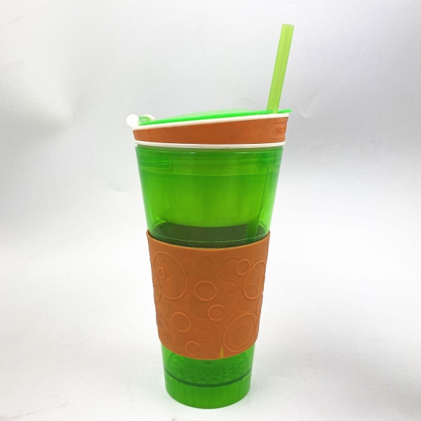 Resa Snack & Drink Cup Med Halm green