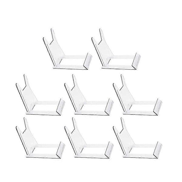 8 stk. Multifunktionelle Displaystativer Plader Opbevaringsholdere Skåle Displaystativ Transparent 10.5X8CM