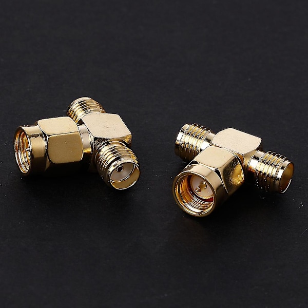 10 stk. 3-vejs Splitter Sma Han til To Sma Hun Triple til T Rf Adapter Forbindelse